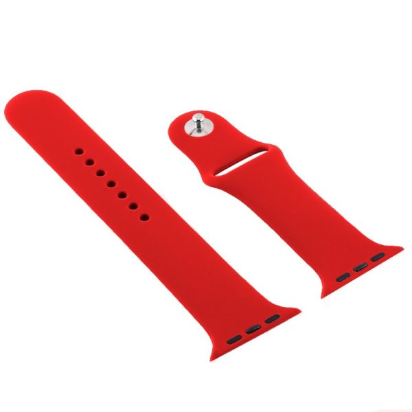 Correa  para Apple Watch Series 1 / 2 / 3 / 4 / 5 / 6 / 7 / 8 / SE (38 / 40 / 41 mm) Goma Rojo - Imagen 3