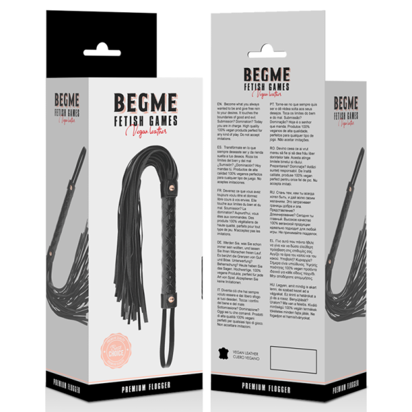 BEGME - FLOGGER DE PIEL VEGANO EDICIÓN NEGRA BEGME BLACK EDITION - Imagen 5