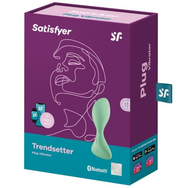 APP PLUG VIBRADOR SATISFYER TRENDSETTER - VERDE SATISFYER CONNECT - Imagen 4