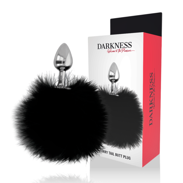 DARKNESS - PLUG EXTRA ANAL CON COLA NEGRA 7 CM DARKNESS ANAL