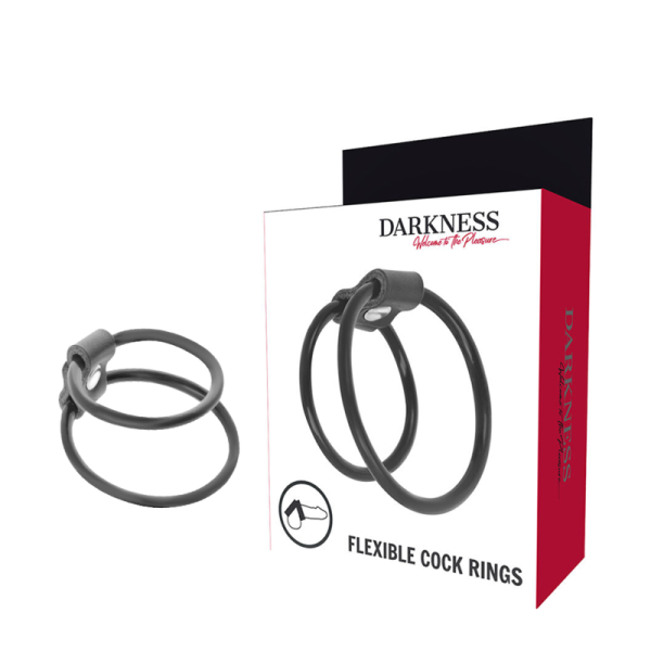 DARKNESS - ANILLOS PARA EL PENE REALZADOR DUO. DARKNESS BONDAGE