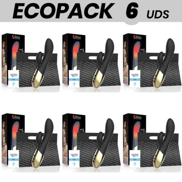 ECOPACK 6 UNIDADES - VIBRADOR CONEJO CALENTADOR IBIZA IBIZA TECHNOLOGY