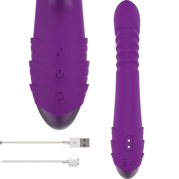 INTENSE - IGGY VIBRADOR MULTIFUNCIÓN RECARGABLE ARRIBA Y ABAJO CON ESTIMULADOR DE CLÍTORIS MORADO INTENSE FUN - Imagen 5