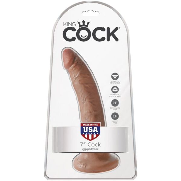 KING COCK - PENE REALISTA 17,5 CM CARAMELO KING COCK - Imagen 5