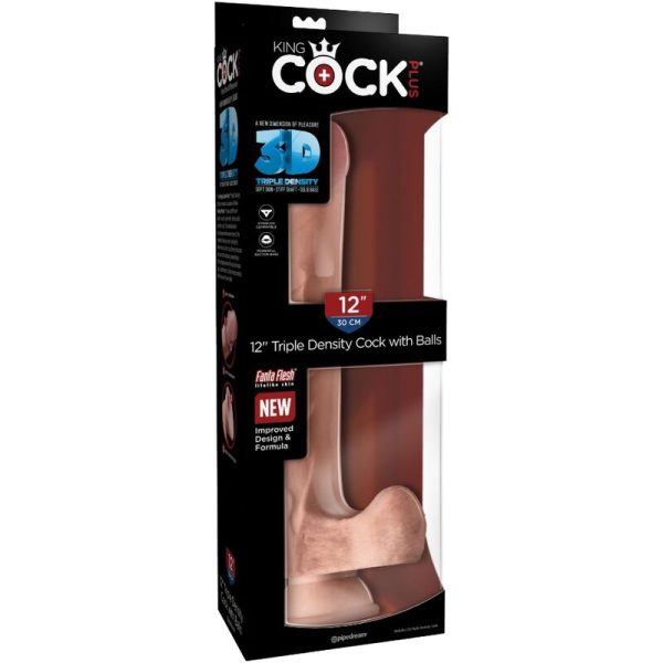 KING COCK - PENE REALISTA CON BOLAS 3D 24,8 CM LIGERO KING COCK - Imagen 8