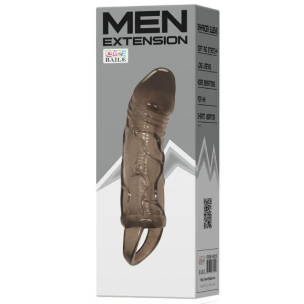 BAILE FUNDA PENE EXTENSORA CON CORREA PARA TESTICULOS NEGRO 13,5 CM BAILE FOR HIM