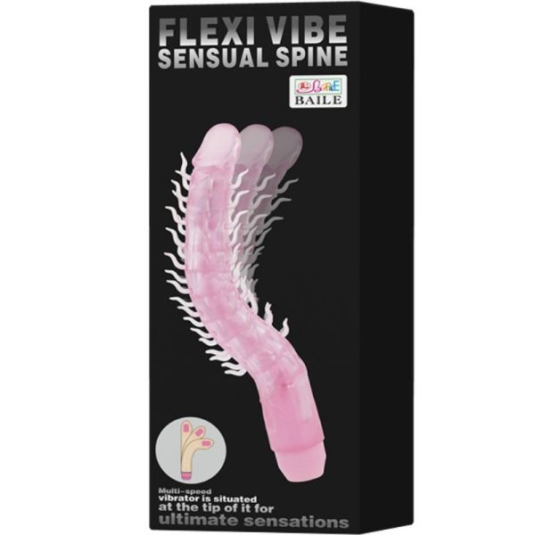 FLEXI VIBE SENSUAL Spine DILDO VIBRADOR DOBLE 23,5 CM BAILE ROTATIONS - Imagen 7