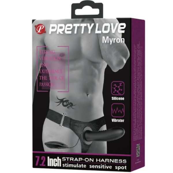 PRETTY LOVE MYRON STRAP ON CON VIBRACIÓN Y DILDO ENORME PRETTY LOVE MALE - Imagen 7