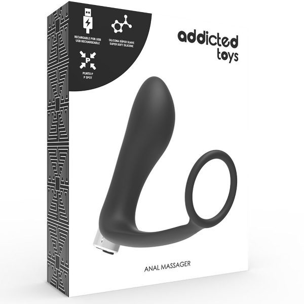 ADDICTED TOYS VIBRADOR DE PRÓTESIS RECARGABLE NEGRO ADDICTED TOYS - Imagen 6