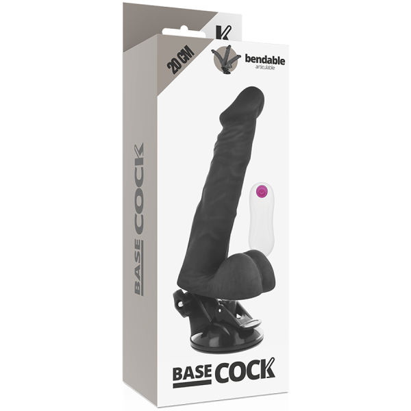 BASECOCK - VIBRADOR ARTICULABLE CON MANDO A DISTANCIA NEGRO 20 CM NEGRO TALLA 1 BASECOCK - Imagen 4