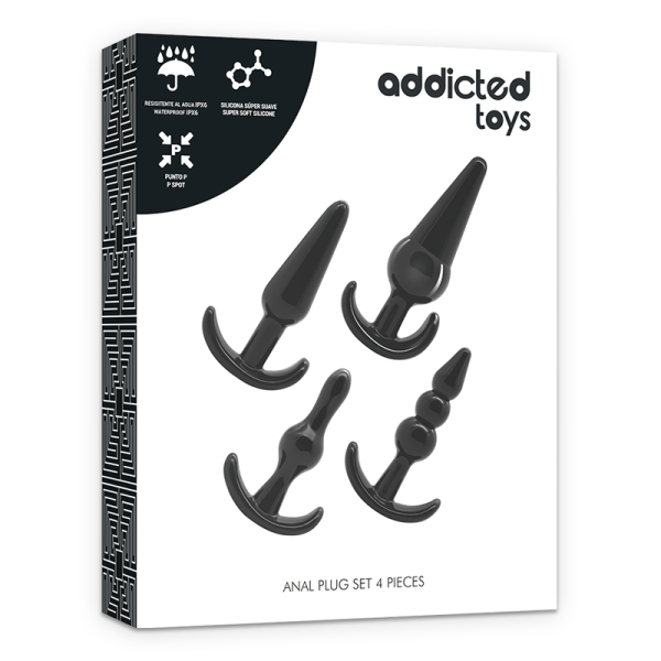 JUGUETES JUGUETES SET 4 TAPONES ANALES ADDICTED TOYS - Imagen 12