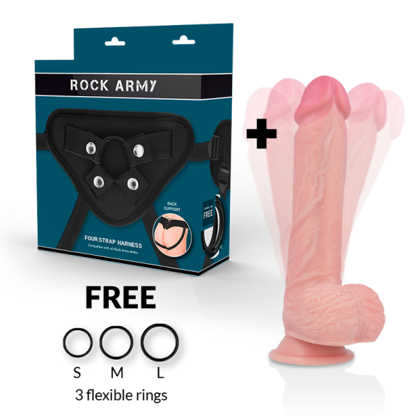 ROCKARMY - HARNES HAWK HAWK + GIRATORIO Y VIBRADOR 22 CM ROCK ARMY - Imagen 2