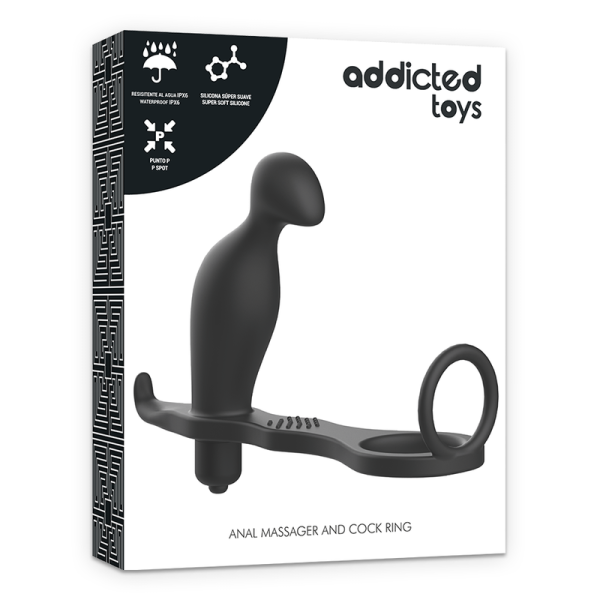 ADDICTED TOYS PLUG ANAL CON ANILLO DE SILICONA NEGRO ADDICTED TOYS - Imagen 6