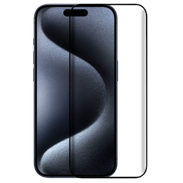 Protector Pantalla Cristal Templado  para iPhone 15 Pro (FULL 3D Negro)