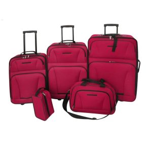 Conjunto malas de viagem 5 pcs vermelho