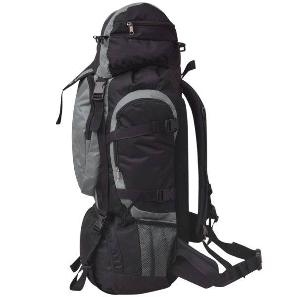 Mochila de caminhada XXL 75 L preto e cinza - Image 3