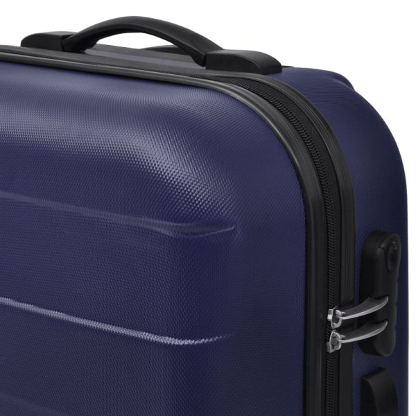 Conjunto de tróleis em estojo rígido 3 pcs 45,5/55/66 cm azul - Image 3