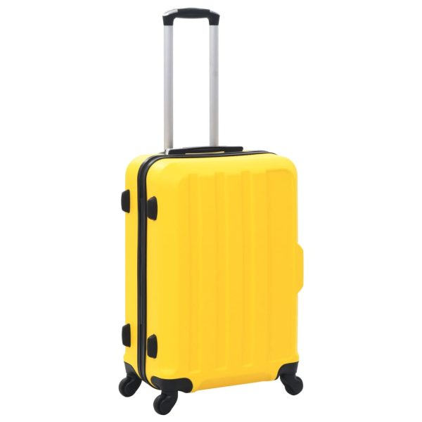 Conjunto de tróleis estojo rígido 3 pcs ABS amarelo - Image 2