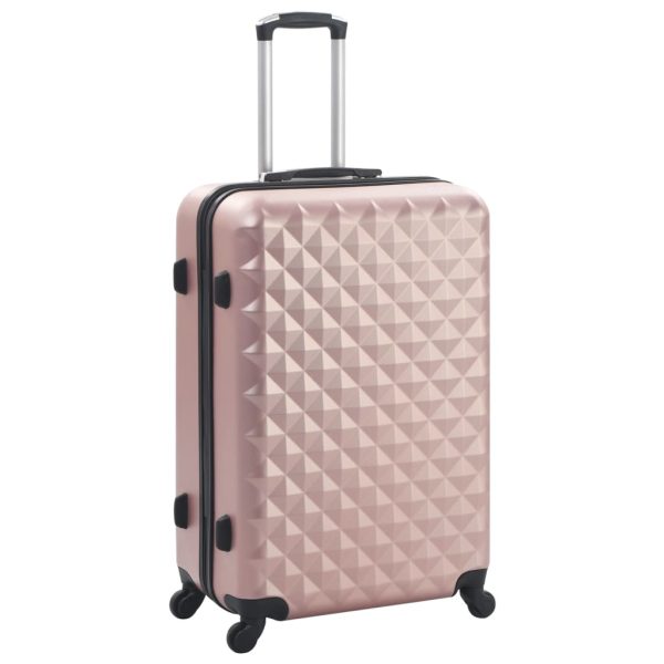 Conjunto de tróleis estojo rígido 3 pcs ABS ouro rosa - Image 2