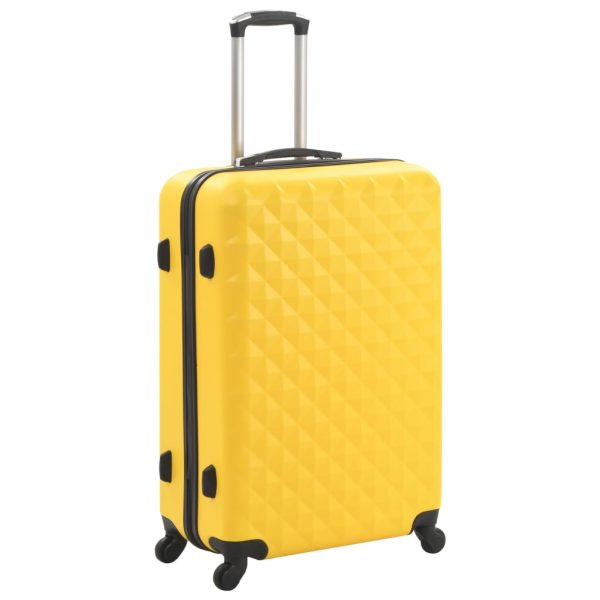 Conjunto de tróleis estojo rígido 3 pcs ABS amarelo - Image 2