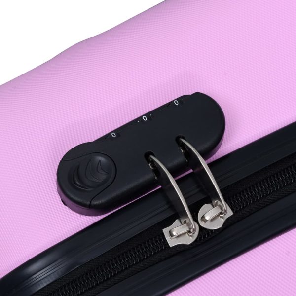Conjunto de tróleis estojo rígido 3 pcs ABS rosa - Image 7