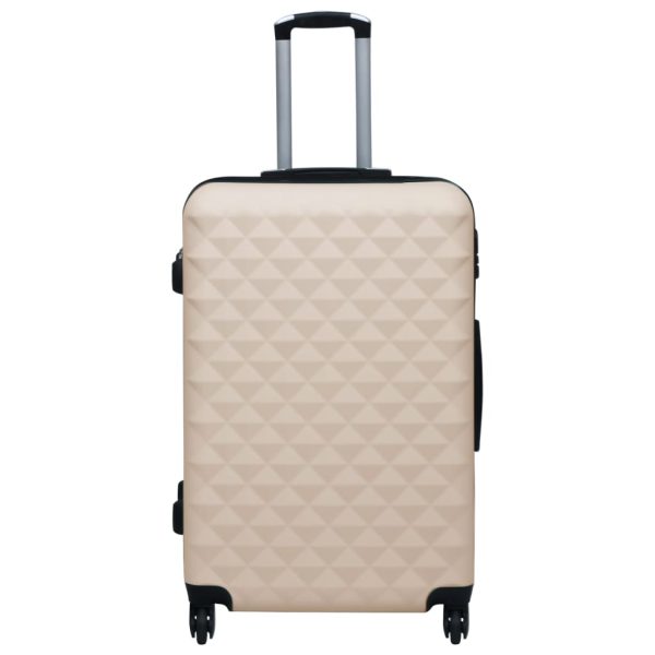 Conjunto de tróleis estojo rígido 3 pcs ABS dourado - Image 2