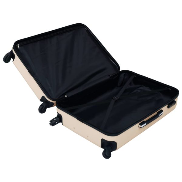 Conjunto de tróleis estojo rígido 3 pcs ABS dourado - Image 6