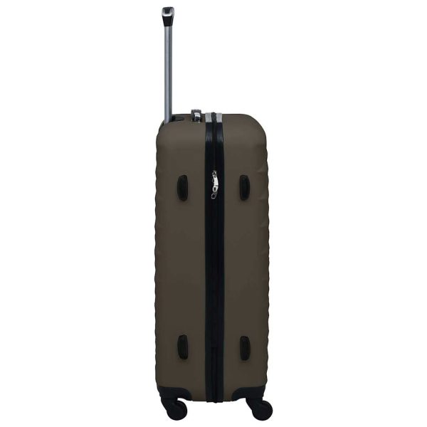 Conjunto de tróleis estojo rígido 3 pcs ABS castanho - Image 4