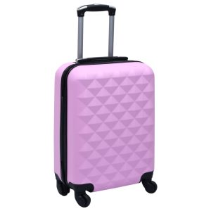 Trólei estojo rígido ABS rosa