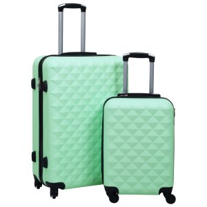 Conjunto de tróleis estojo rígido 2 pcs ABS verde hortelã