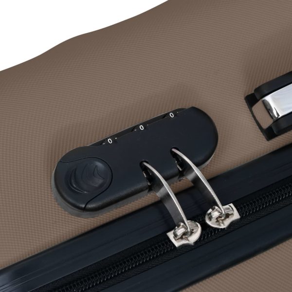 Conjunto de tróleis estojo rígido 2 pcs ABS castanho - Image 11