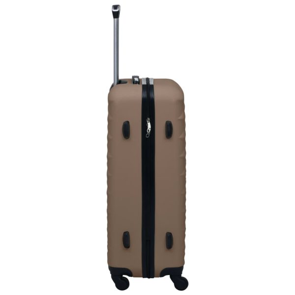 Conjunto de tróleis estojo rígido 2 pcs ABS castanho - Image 4