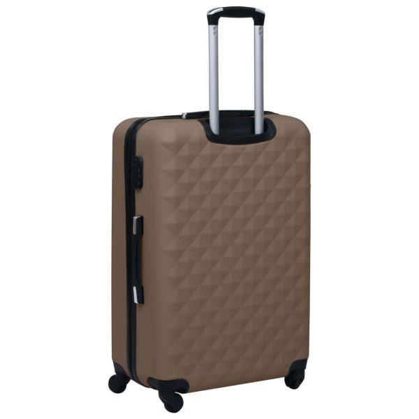 Conjunto de tróleis estojo rígido 2 pcs ABS castanho - Image 5