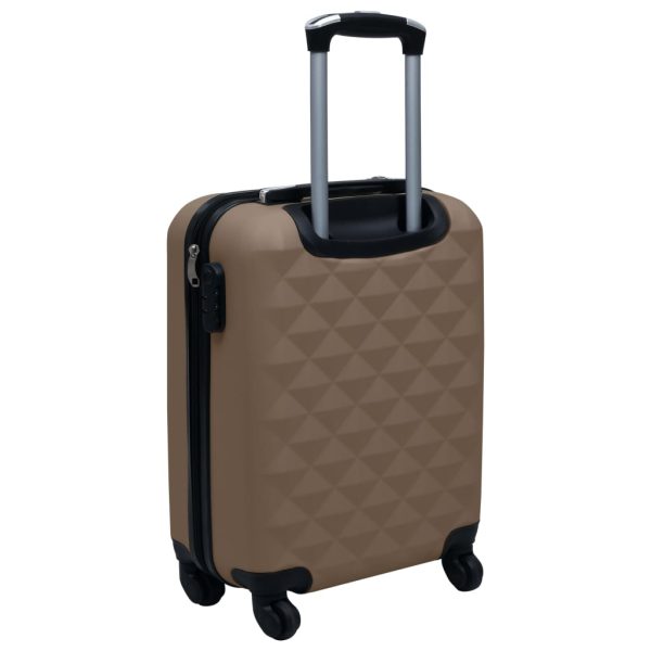 Conjunto de tróleis estojo rígido 2 pcs ABS castanho - Image 9
