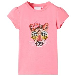 T-shirt para criança rosa-néon 92
