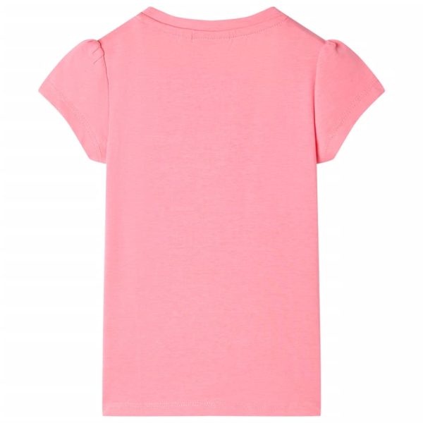 T-shirt para criança rosa-néon 92 - Image 2