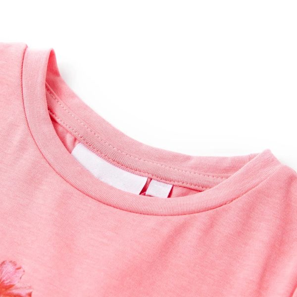 T-shirt para criança rosa-néon 92 - Image 3