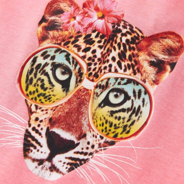 T-shirt para criança rosa-néon 92 - Image 4