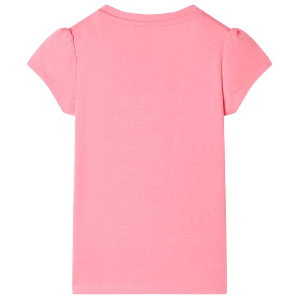 T-shirt para criança rosa-néon 104 - Image 2