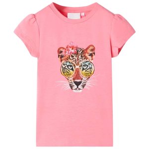 T-shirt para criança rosa-néon 116