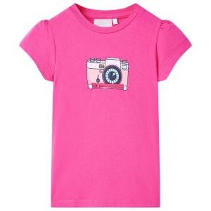 T-shirt de criança rosa-escuro 128
