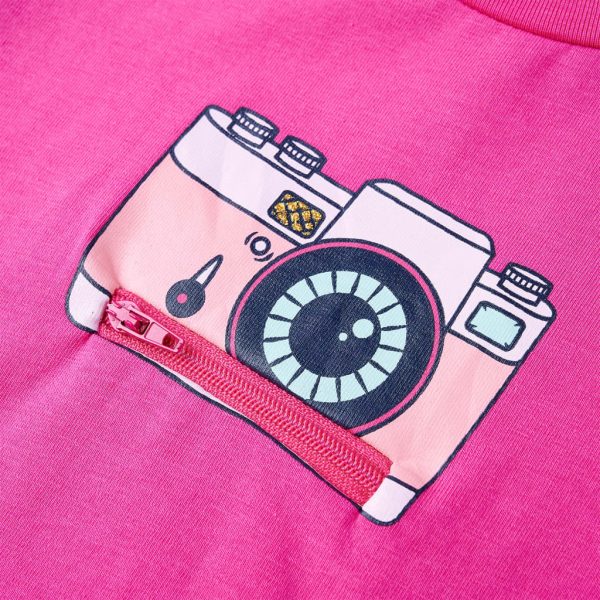 T-shirt de criança rosa-escuro 128 - Image 4