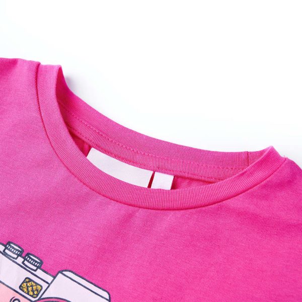 T-shirt de criança rosa-escuro 140 - Image 3