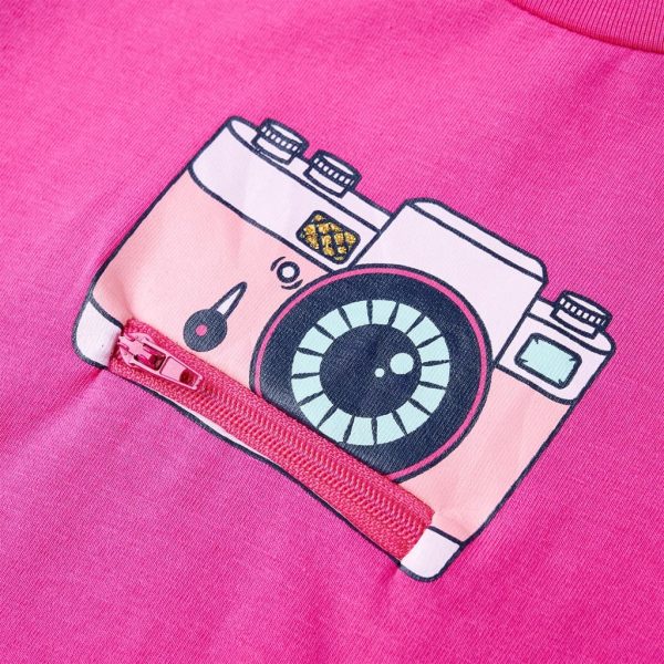T-shirt de criança rosa-escuro 140 - Image 4