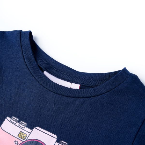 T-shirt infantil azul-escuro 92 - Image 3
