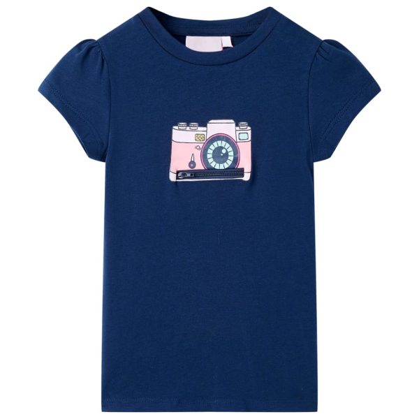 T-shirt infantil azul-escuro 116