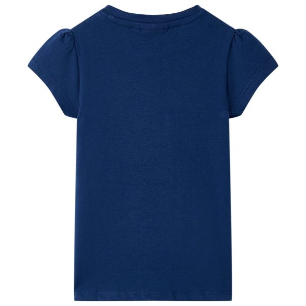 T-shirt infantil azul-escuro 140 - Image 2