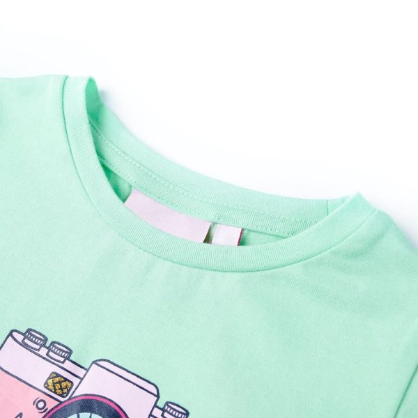 T-shirt de criança verde brilhante 92 - Image 3