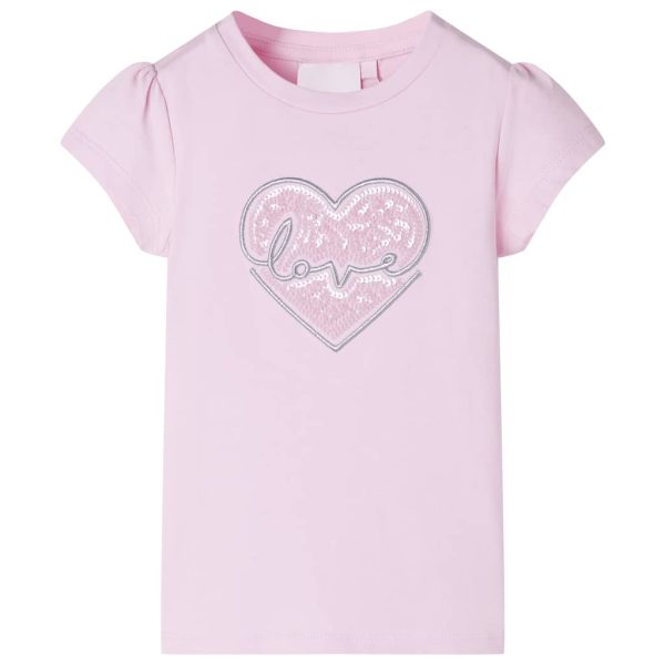 T-shirt de criança rosa-claro 140
