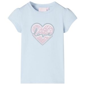 T-shirt para criança azul-claro 116